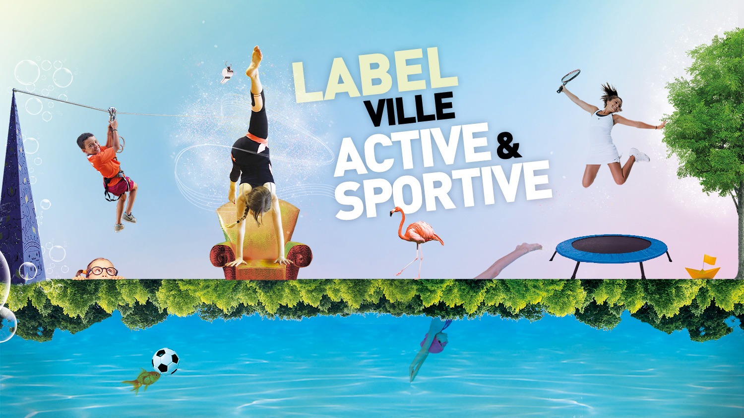 Visuel du label « Ville active et sportive » de Carros